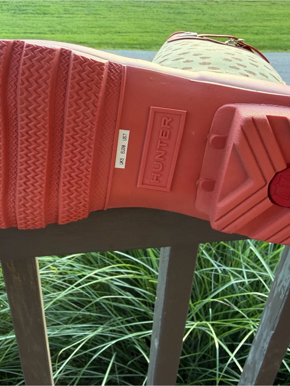 Brand New Hunter Coral & Mint Floral Tall Rain Boots
